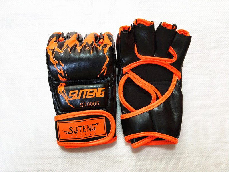 速腾五指虎爪mma综合格斗拳套 搏击散打分指拳套 露指打沙袋手套