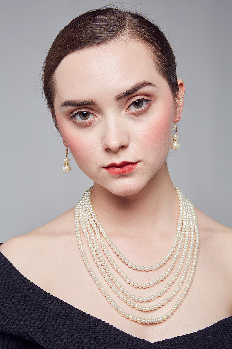 2018新款欧美时尚项链 个性气质女淡水珍珠项链外贸爆款项链批发