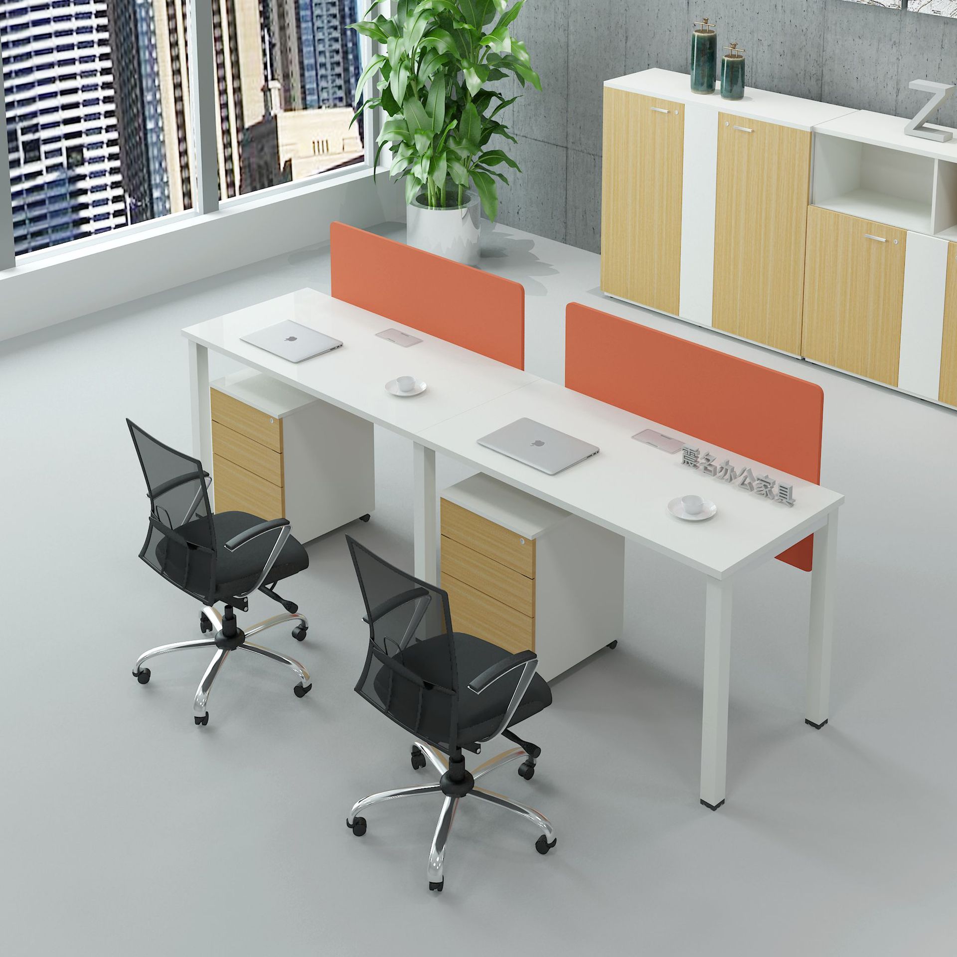 上海直供办公桌 简约屏风两人员工桌工位职员桌电脑办公桌 可定制