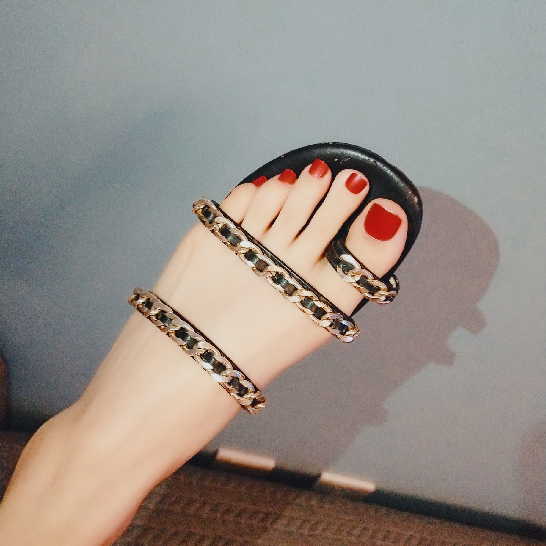 酒红纯色 脚趾美甲成品 假指甲贴片 24片送胶水j-143