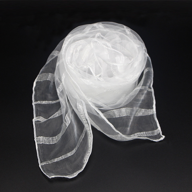 厂家直销儿童表演丝巾幼儿园舞蹈方巾纯色尼龙头纱纱巾批发zk002