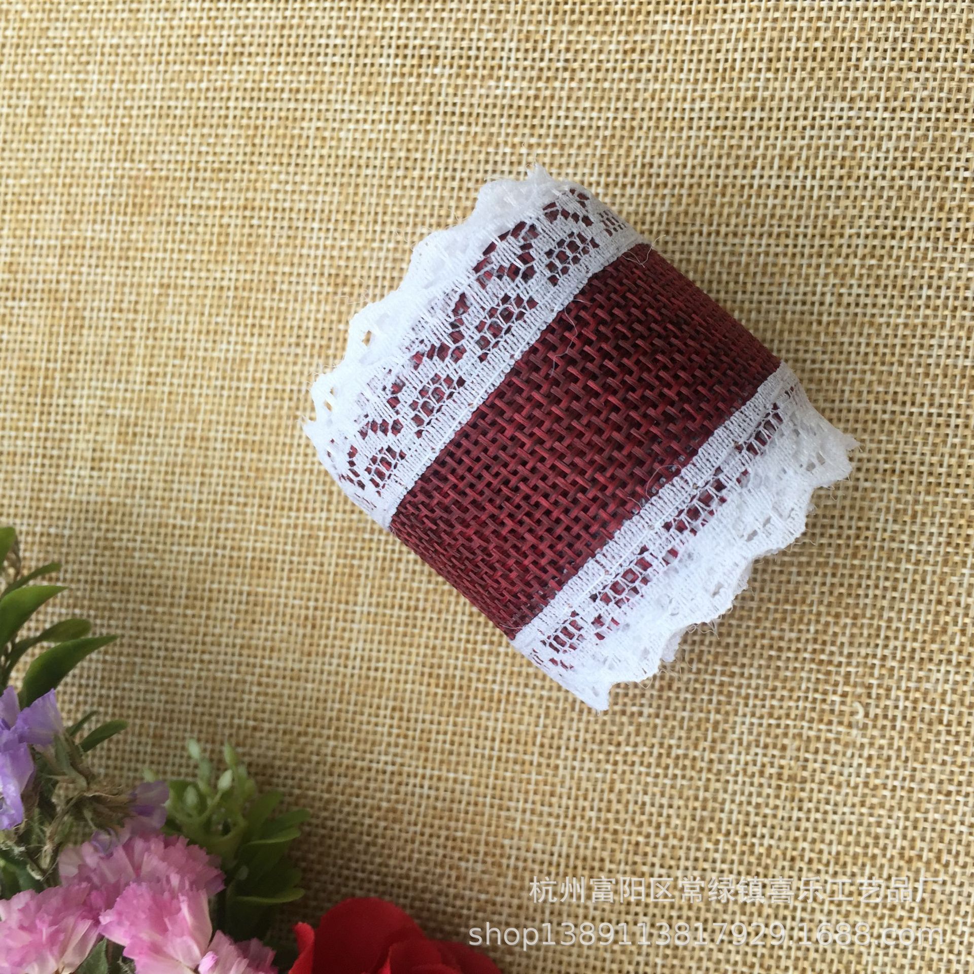 Artificial Linen Lace DIY Handmade Wedding Christmas Crafts Ribbon Lace Artificial Linen Roll