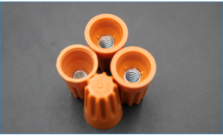 金笔p2接线帽弹簧螺旋式橙色压线帽电线接线头led连接器闭端子