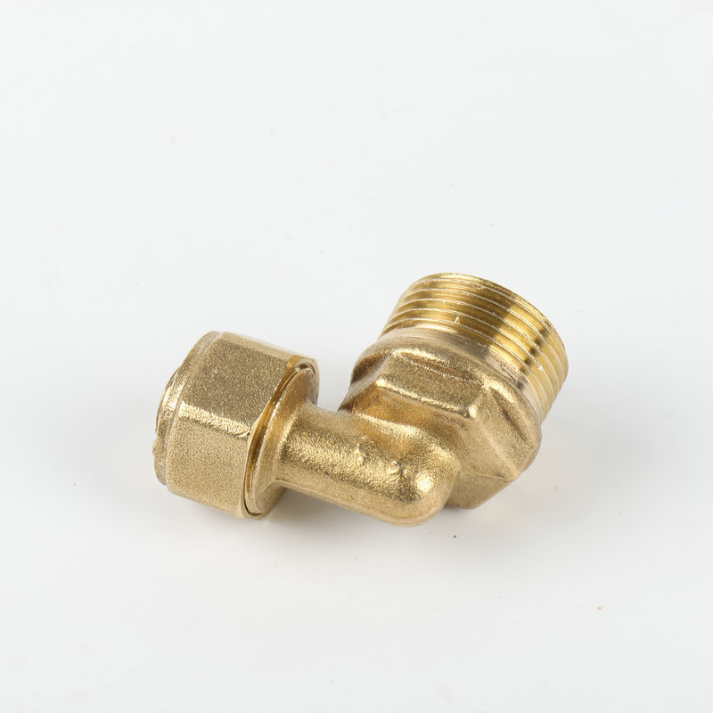 铝塑管黄铜外丝弯头 16-32铜弯头配件 90度外丝弯头批发