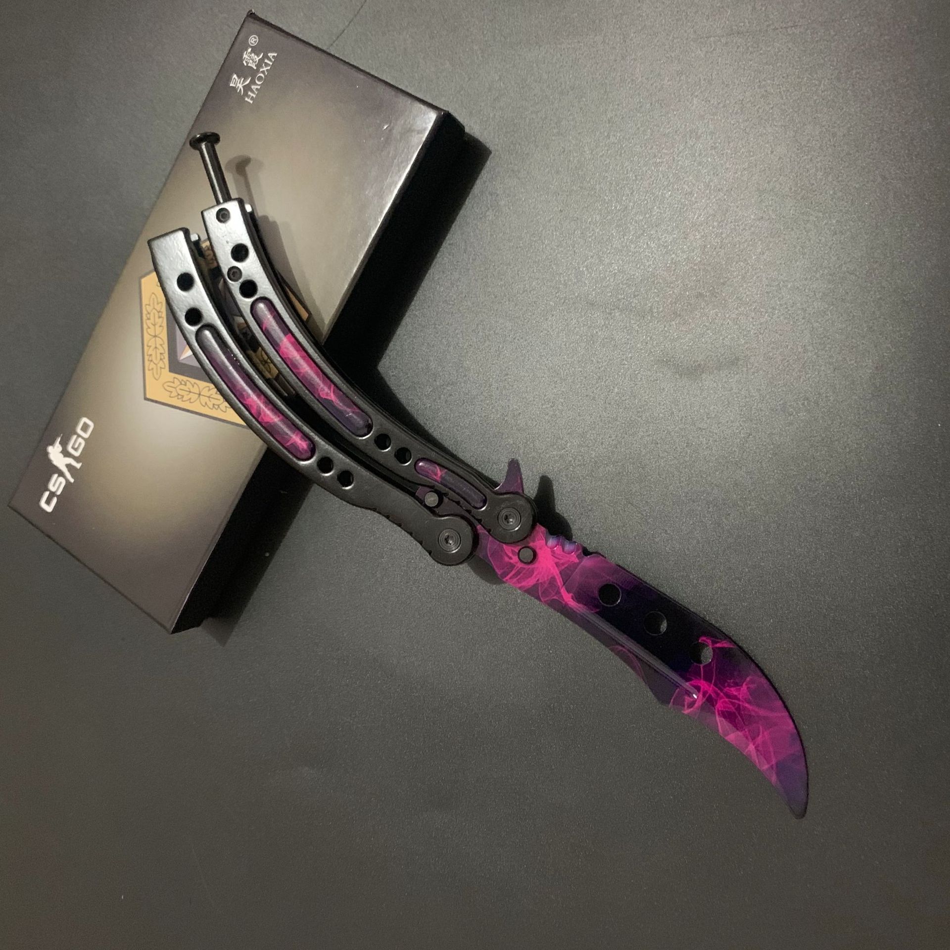 csgo周边蝴蝶刀甩刀全钢蝴蝶耍刀折叠训练成人玩具练习工具未开刃