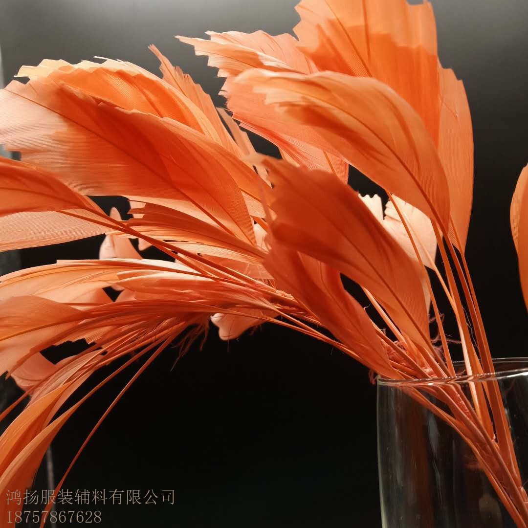 鸿扬羽毛厂家直销婚庆舞会表演工艺品diy手工花朵羽毛花 鹅毛头花