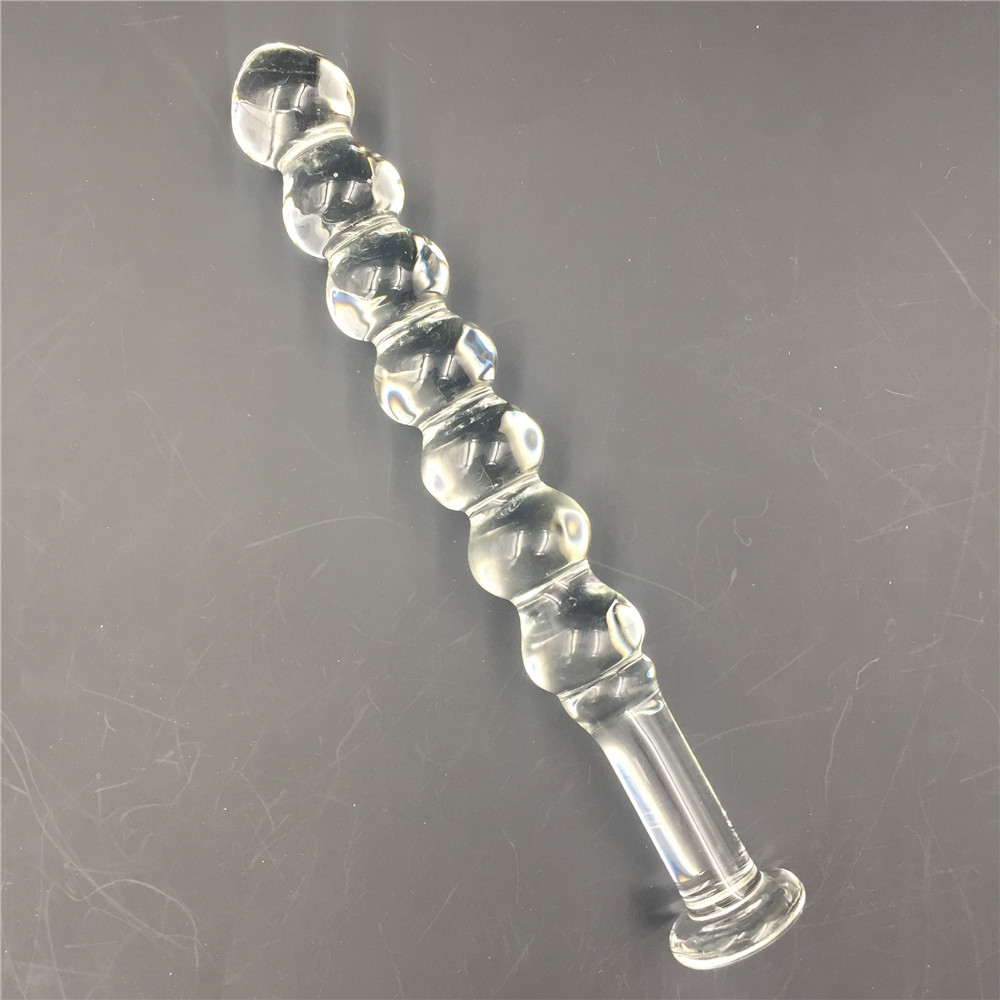 zcz情趣水晶玻璃棒自慰棒后庭塞1628