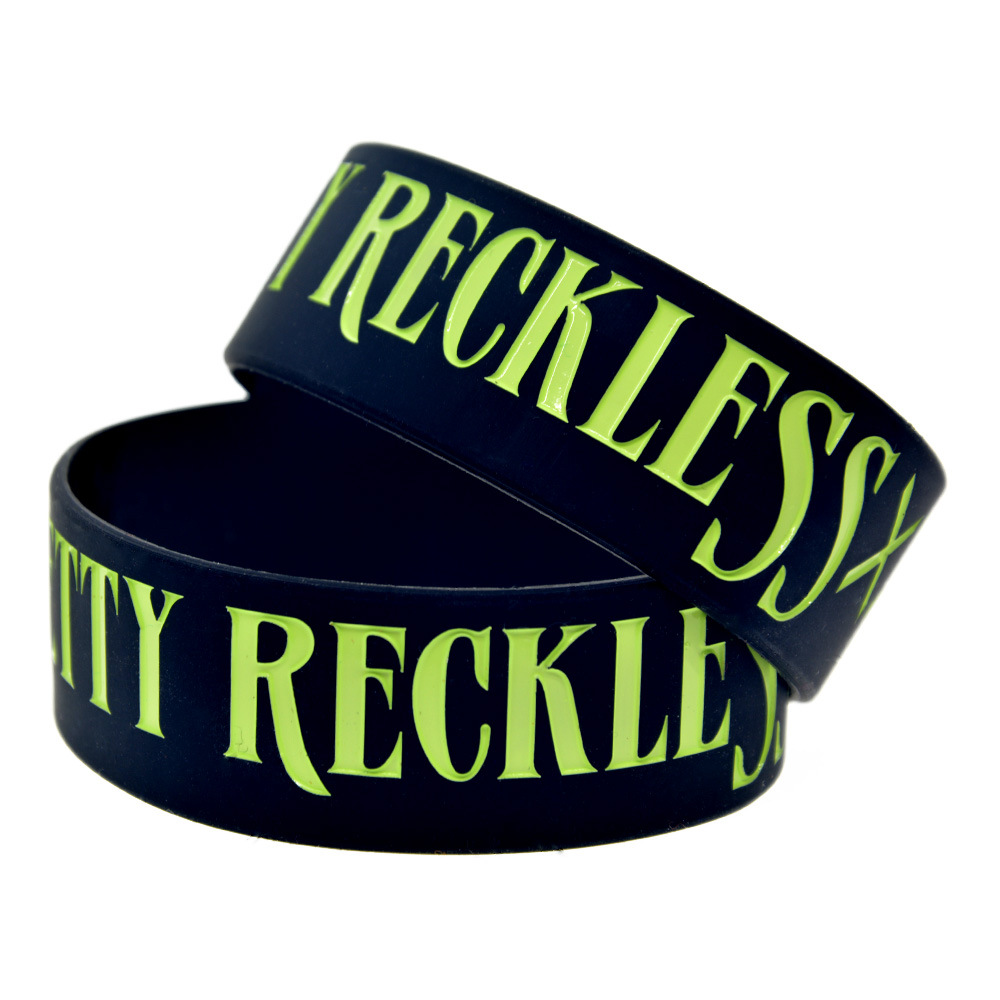 欧美新款the pretty reckless手环1英寸明星乐队软硅胶手镯手腕带