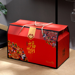 水果包装盒干果礼盒坚果海鲜土特产苹果礼品纸箱子员工大礼包批发