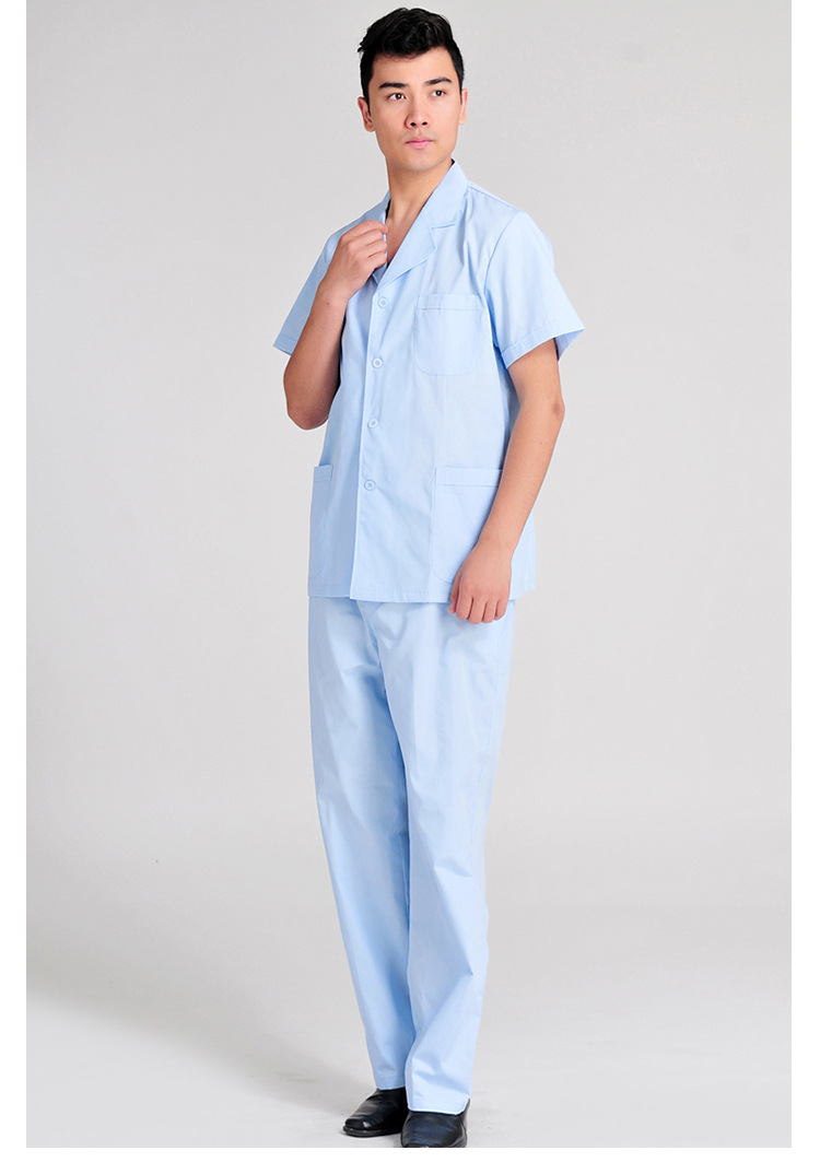 翻领短袖医生套装工作服 短袖修身口腔牙科工作制服 医生服装