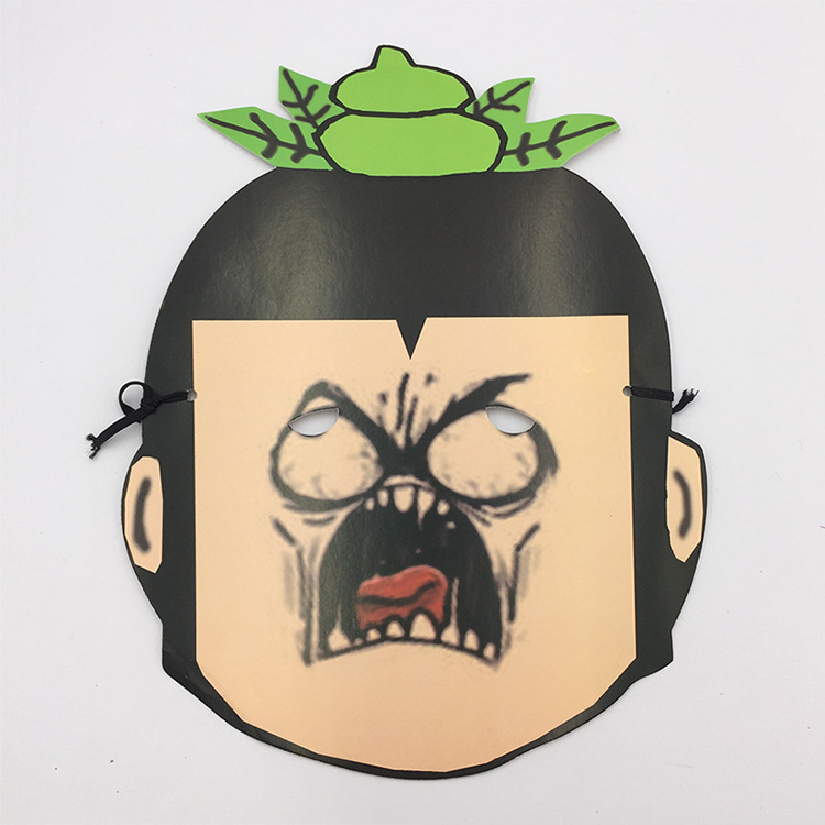 抖音游戏年会万圣节表情包葫芦娃纸质面具结婚接亲游戏搞怪纸面具