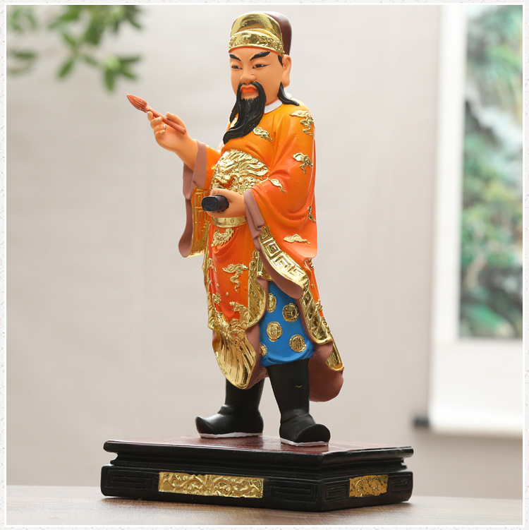 文武判官神像 供奉文判武判佛像 树脂佛像居家摆件供奉16寸38cm