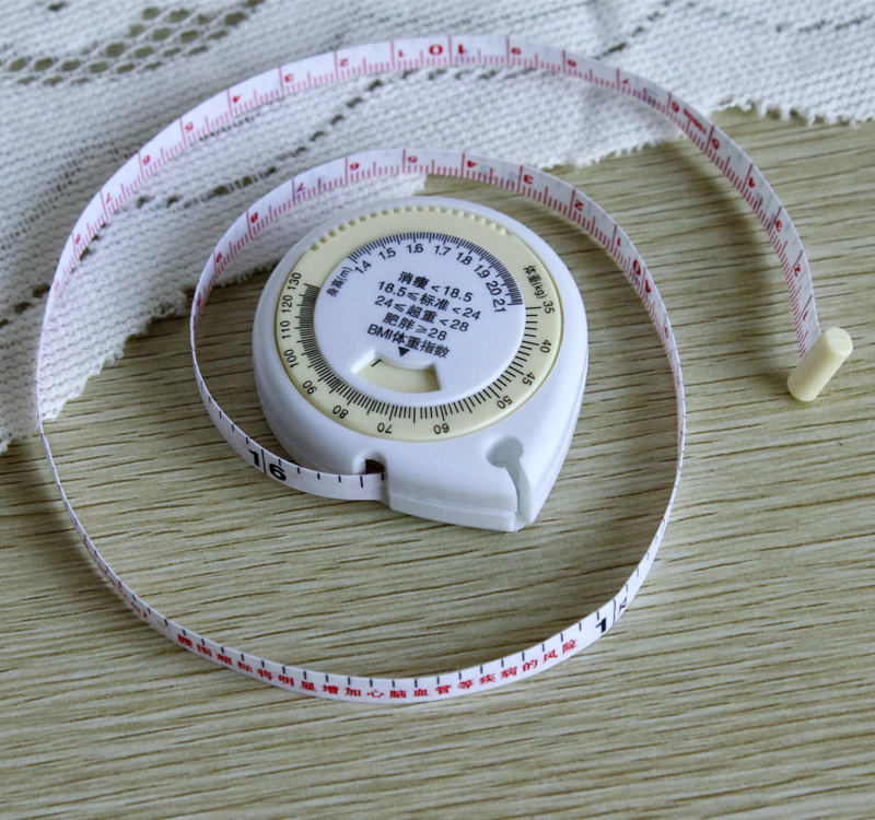 bmi卷尺水滴型腰围尺1.5米 健康量三围皮尺医院疾控礼品定制logo
