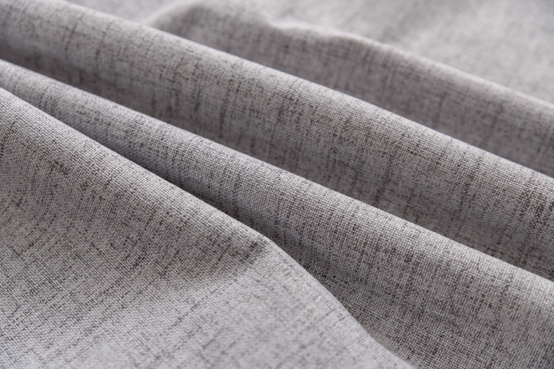 灰色北欧窗帘中性纯色加厚仿亚麻遮光窗帘定制卧室客厅阳台遮光