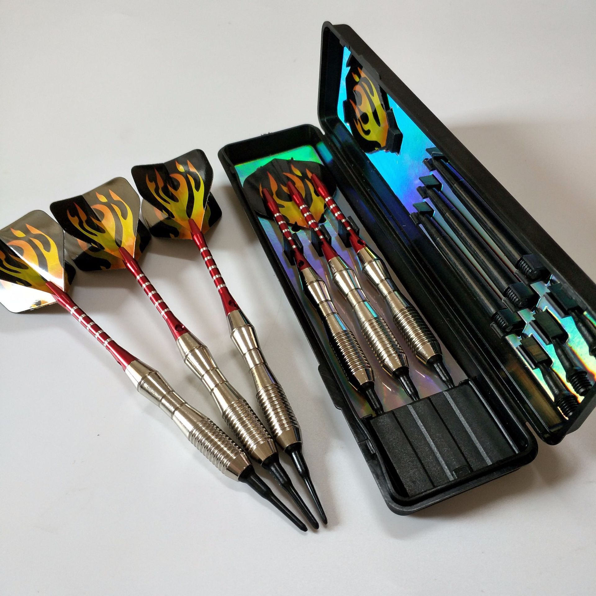 精美pvc盒装安全软式飞镖18g电子飞镖铝合金飞标electronicdart