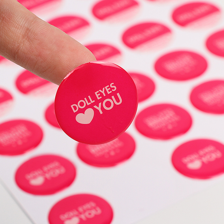 定做标签水晶滴胶水晶滴塑商标彩色pvc标贴免费设计贴纸厂家