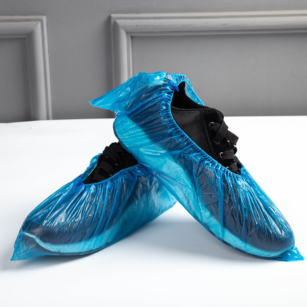 厂家直销一次性鞋套 加厚塑料cpe防水防滑一次性脚套 防尘鞋套