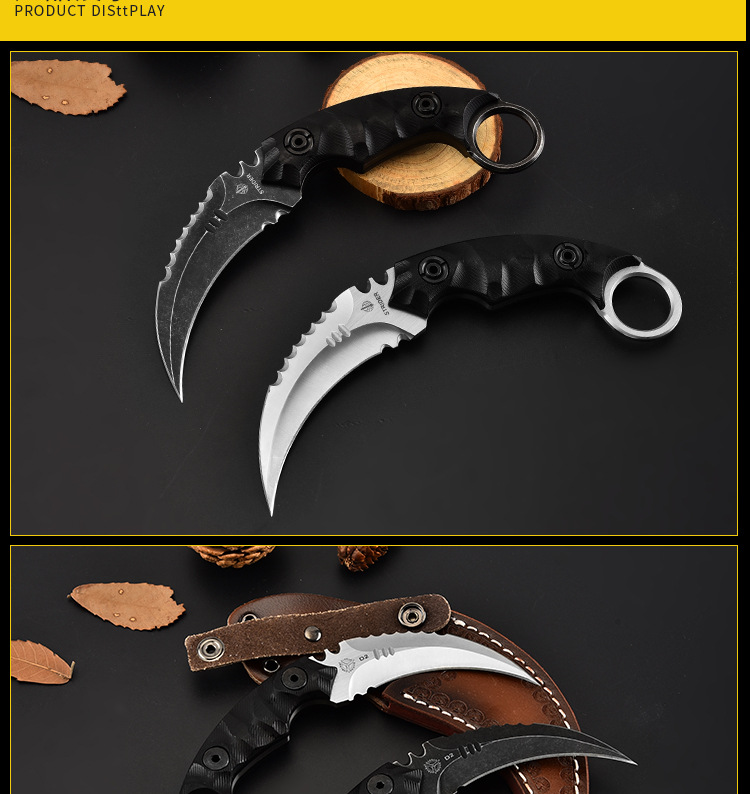 厂家直销爪刀 高硬度户外刀具野营多功能小爪刀 特战锋利战术刀