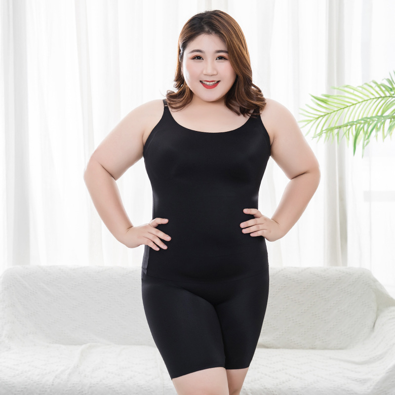 200斤束身衣女装胖妹妹胖模特大码加肥加大胖mm塑身衣套装女薄款