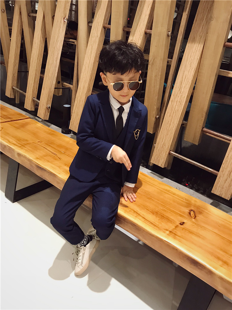 童装西装套装 2020夏季儿童西服小西装套装花童小礼服小男孩西装