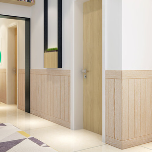 3d立体泡棉仿木纹自粘墙贴 客厅防撞墙裙护墙板天花板自贴墙纸