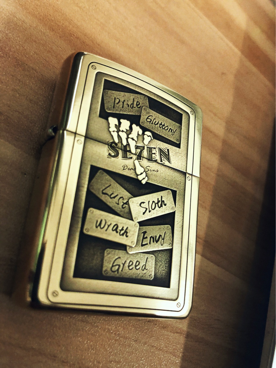 zippo打火机千语创意立体雕刻七宗罪