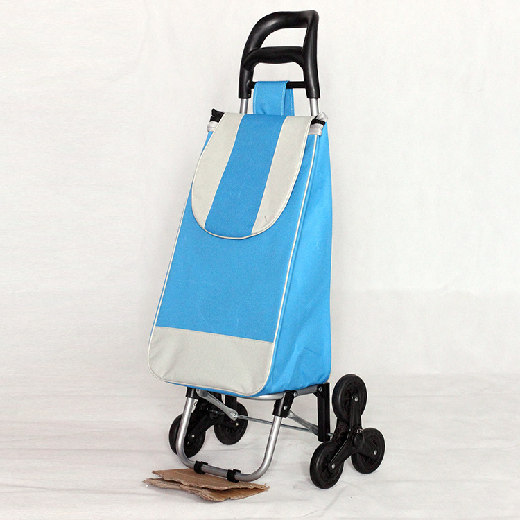 定制超市购物车老年人买菜手拉车折叠拉杆车赠品广告三脚轮小推车