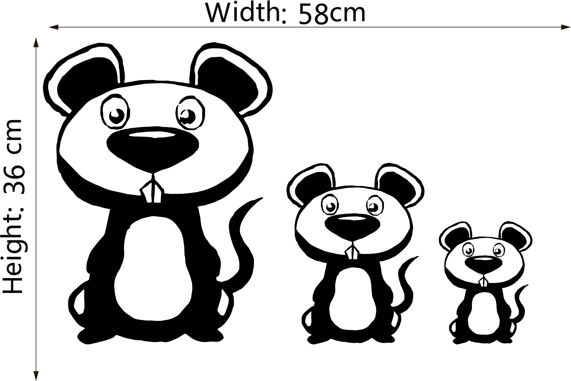 新aw187 新款创意卡通动漫可爱小老鼠贴画 个性可移除贴纸定制