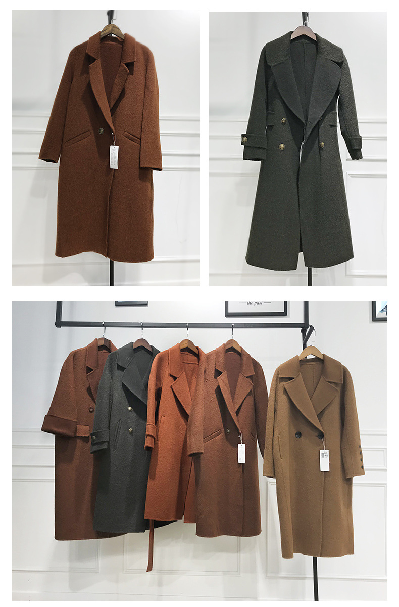 卡熙名品波莱亚专柜正品牌女装折扣尾货秋冬装双面呢大衣女装货源