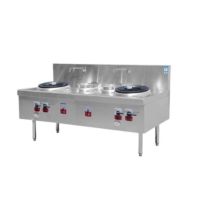 厨房设备炉灶 商用酒店学校食堂大锅猛火双炒单温液化气燃气炉灶