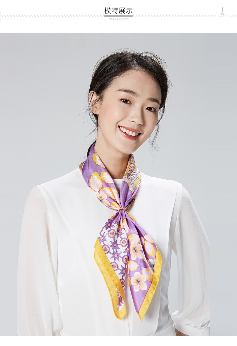 布塔真丝小方巾春秋桑蚕丝素绸缎丝巾女韩国丝巾空姐领巾pt19k102