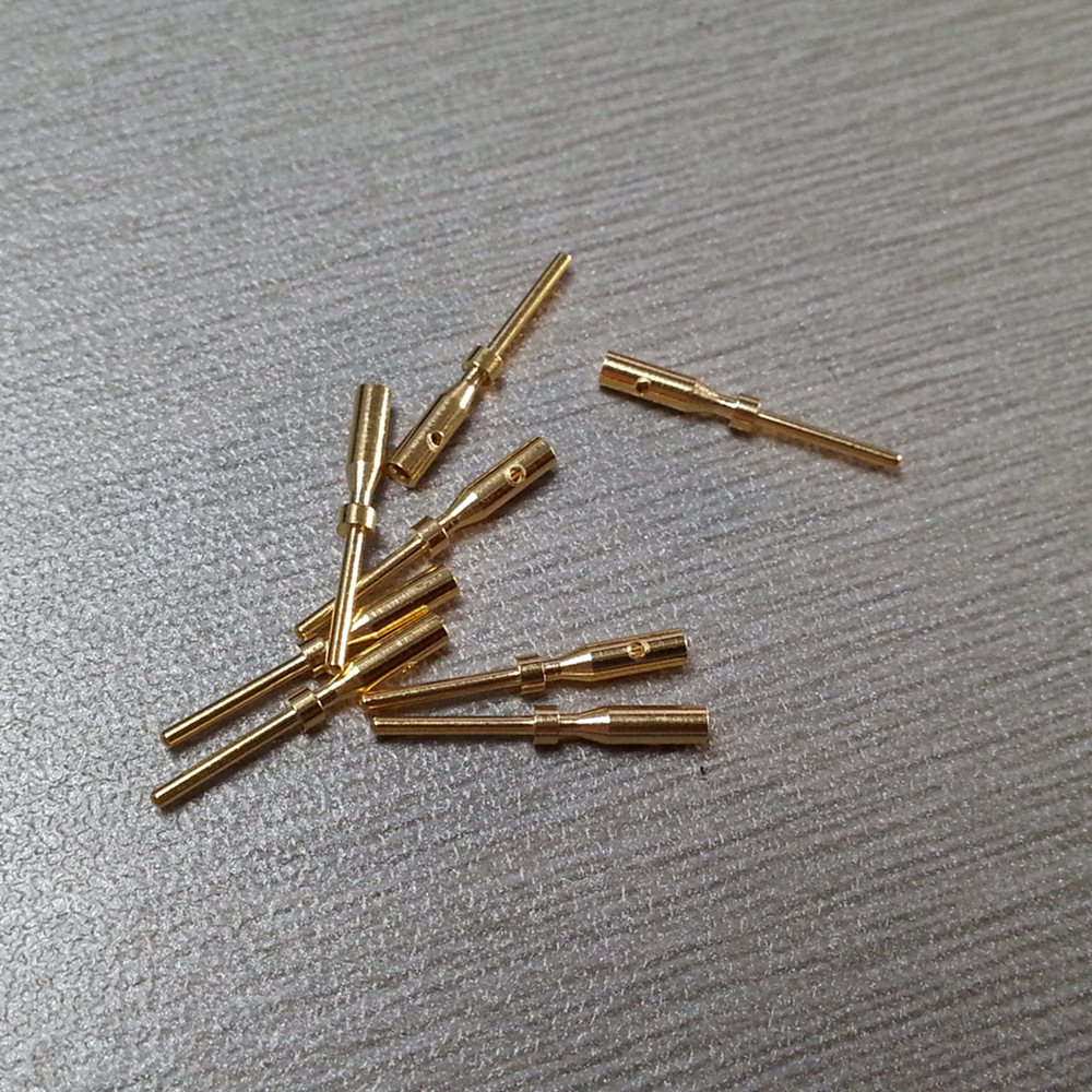 hdb实心打线公端子 镀金3u d-sub车针压线式公针 od=0.76接线端子