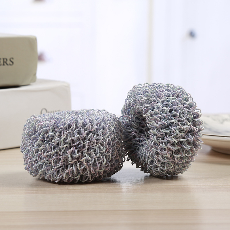 彩色竹纤维清洁球 厨房清洁用品洗碗洗锅清洁球地摊货源批发