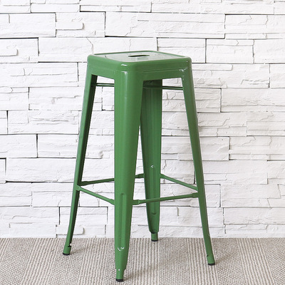 高脚凳 铁艺金属loft酒吧椅简约简易tolix工业风铁皮吧凳前台椅子