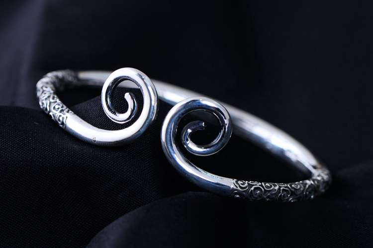 足银999紧箍咒手镯男大话西游悟空至尊宝金箍棒女情侣一对金箍咒