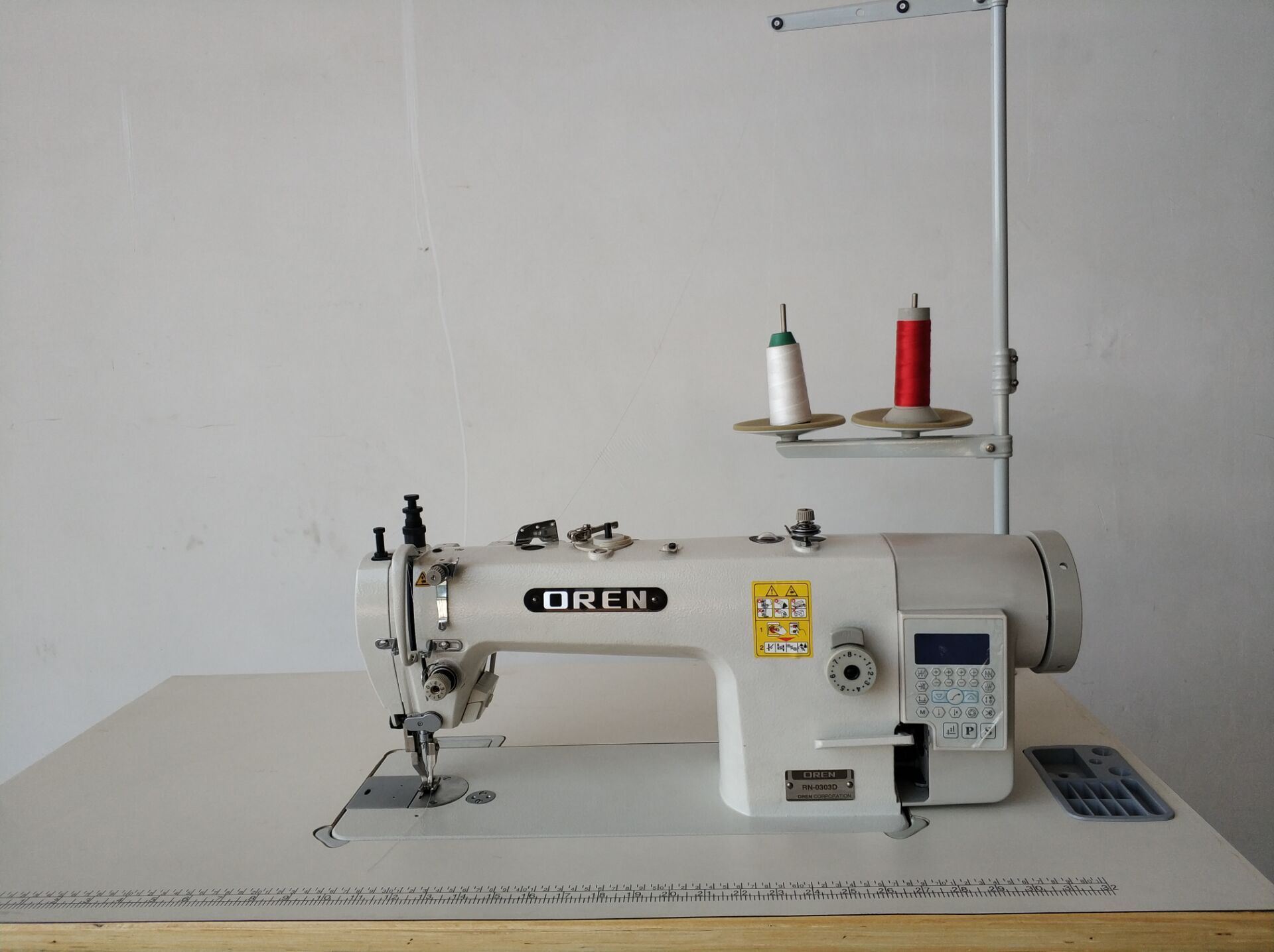 单针电脑链式厚料机 广州供应奥玲rn-0303d 皮革无梭同步车