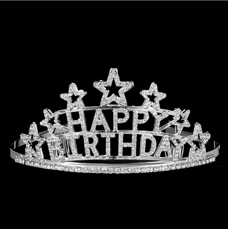 派对皇冠 五角星字母发梳皇冠 happy birthday 生日皇冠蛋糕装饰