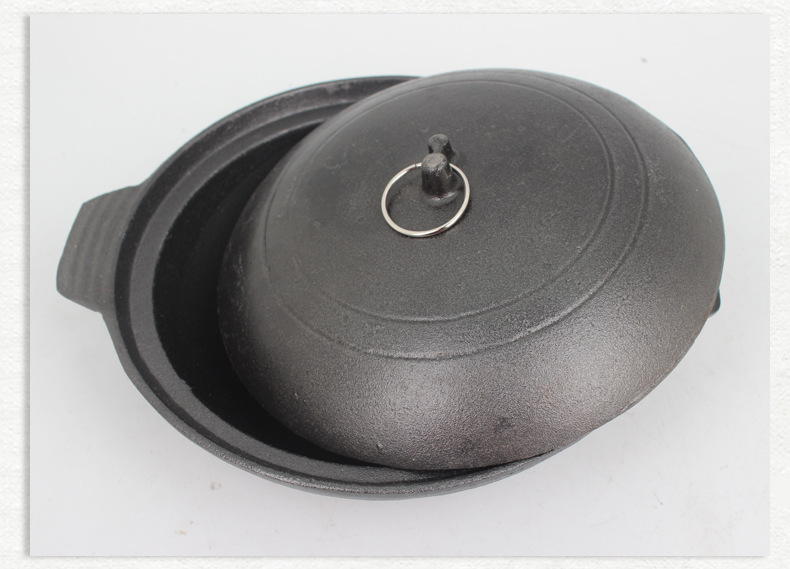 煲仔饭专用铸铁锅 铁砂锅煲 干饭沙锅港式锅 电磁炉砂锅生铁煲仔