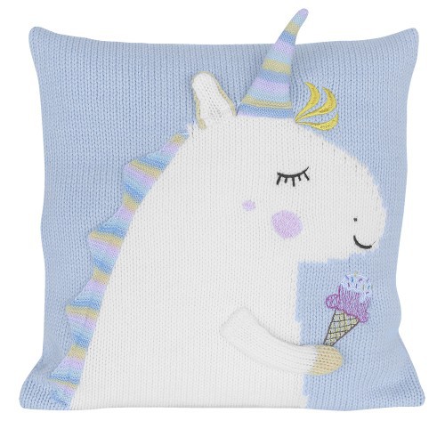 速卖通 儿童ins独角兽抱枕针织独角兽靠垫跨境新款沙发抱枕