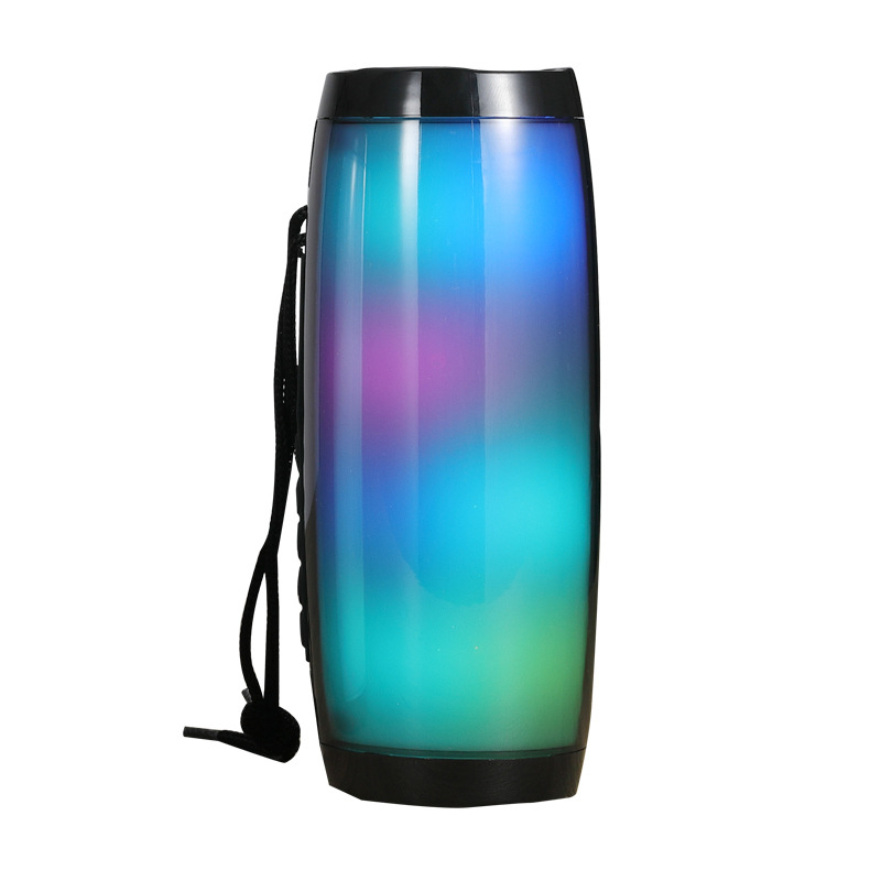 2018 New Led Seven-Color Lights Card Bluetooth Speaker Radio Portable Creative Style Gift Speaker