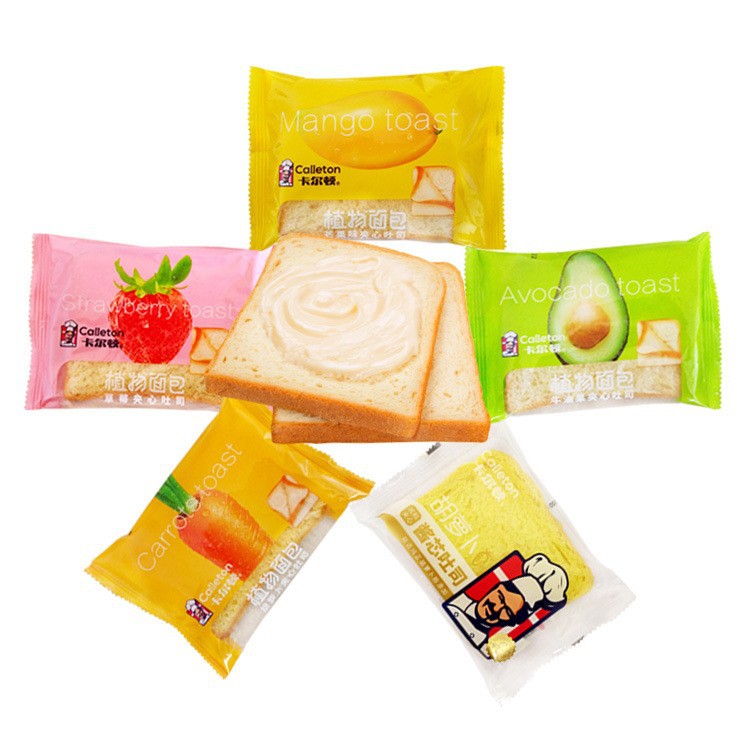 卡尔顿植物面包4斤整箱 草莓胡萝卜牛油果夹心土司面包