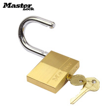 MasterLock玛斯特锁实心黄铜挂锁家用仓库大门挂锁可定制同花170