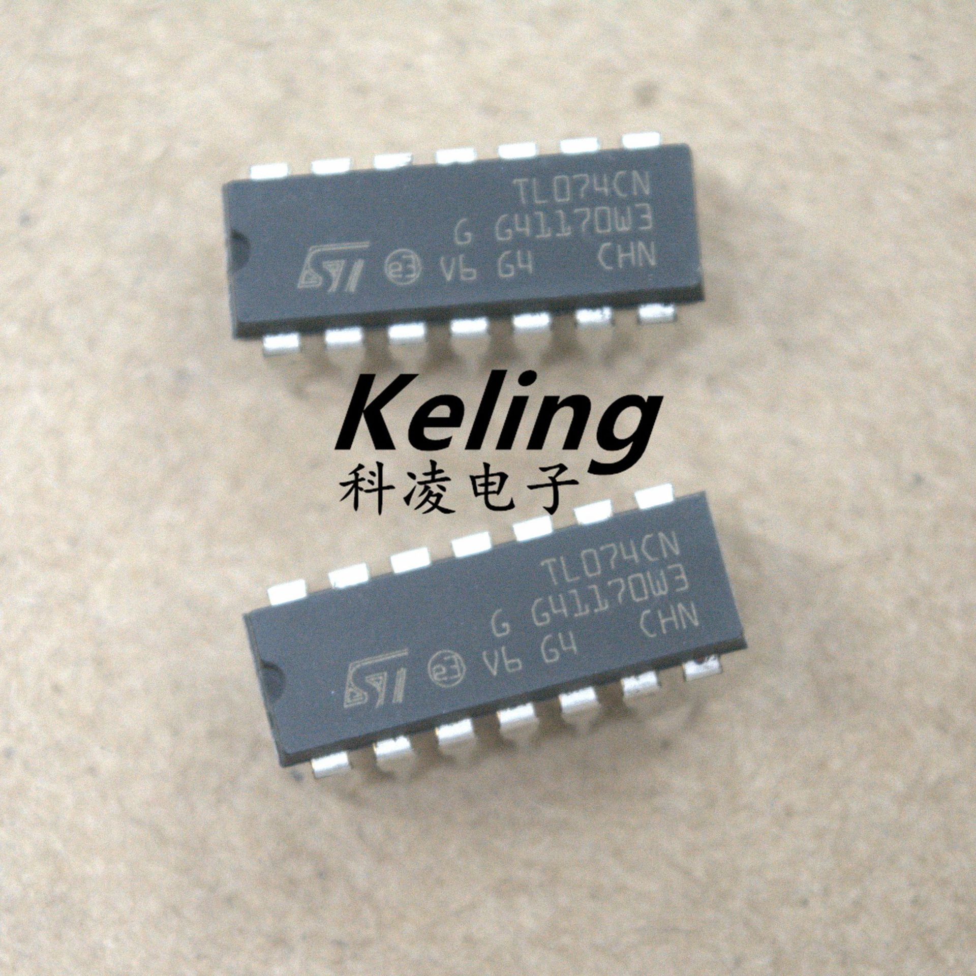 st原装进口ic tl074cn tl074 运算放大器集成ic dip14