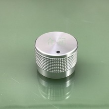 银色铝合金网花旋钮直径34mm高度23mm梅花圆内孔影音电器配件音响