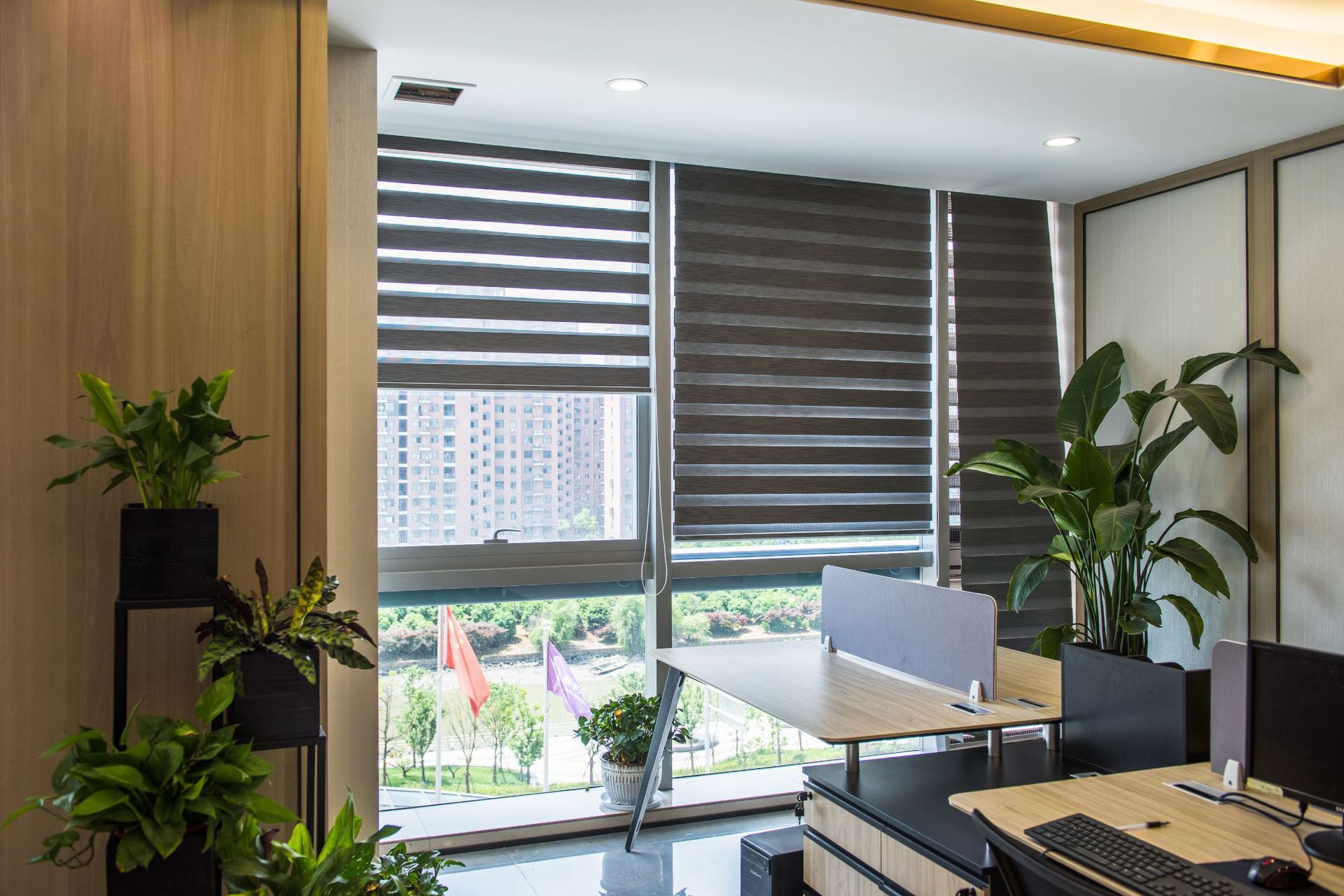 窗帘柔纱帘遮光遮阳办公室浴室卧室窗帘成品电动升降卷帘厂家直销