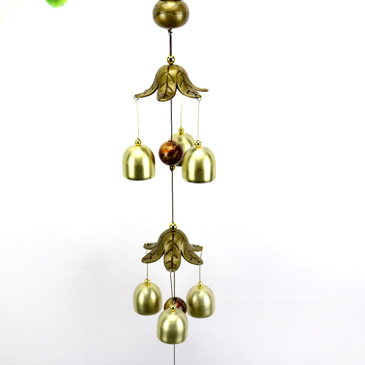 复古合金风铃挂饰风铃景区麻绳宝葫芦风铃古典家居门店挂件批发