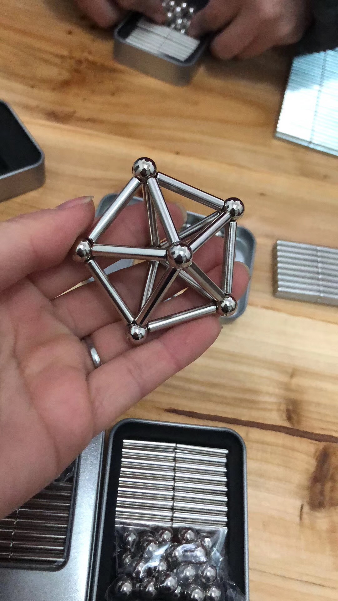 厂家直销巴克球磁力棒加球组合套装拼搭金属磁铁36棒27球