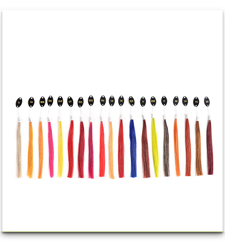 美发真人发条真发色板色卡漂染头发实验测试毛条染发彩色真发发束