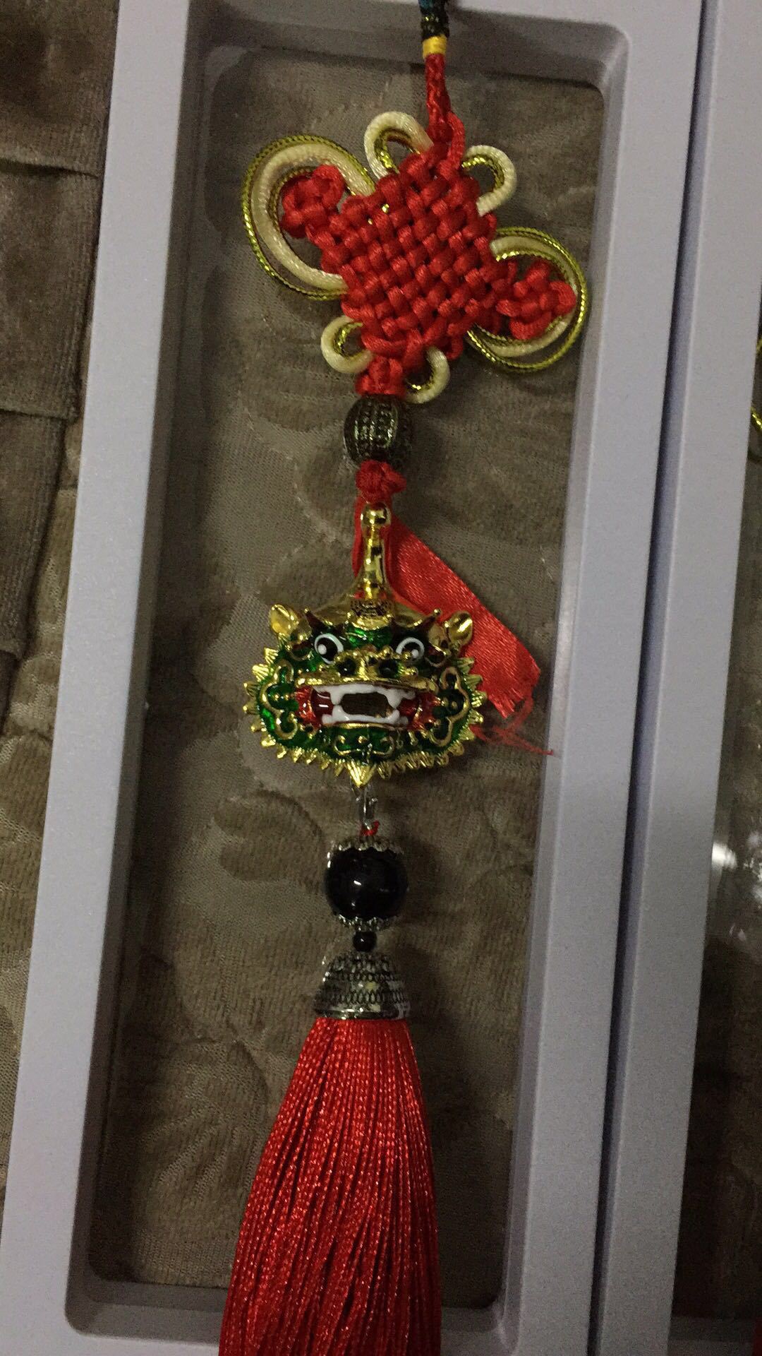 广东精神汕尾麒麟狮猊虎狮头传统文化手工汽车挂件海丰虎狮头挂饰