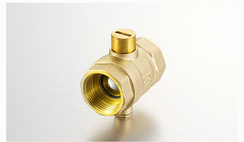 玉泉国标阀门 黄铜218测温一字开锁闭球阀 二通式铜锁闭阀厂家